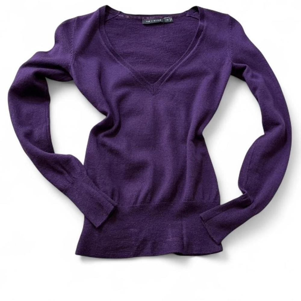 Vintage The Limited‎ Purple Merino Wool Sweater